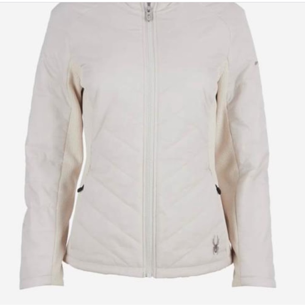 NWT Spyder Hybrid full zip jacket Ivory color